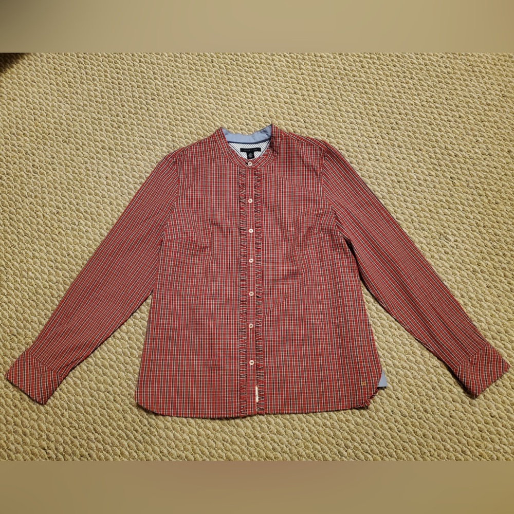 Womens Large Tommy Hilfiger Red Flannel